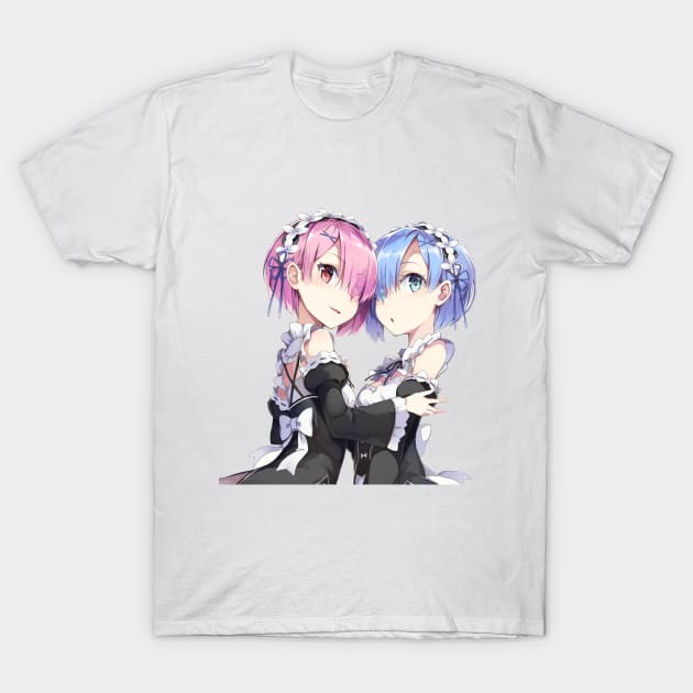 Re Zero Rem Ram T-Shirt by Otakuteland